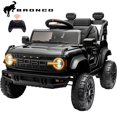 thumbnail image 1 of 12V Powered Ride on Car, Ford Bronco Raptor Ride on Toys with Remote Control, Battery Powered Ride on Trucks with Bluetooth Music, LED Light, Kids Car Electric Vehicle for Boys Girls Gifts, Black, 1 of 9