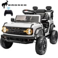 thumbnail image 1 of 12V Powered Ride on Car, Ford Bronco Raptor Ride on Trucks Toys with Remote Control, Electric Ride on Vehicle with Bluetooth Music, LED Light, Electric Car for Kids Boys Girls Ages 3-6 Gifts, White, 1 of 8