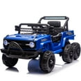 thumbnail image 1 of iYofe 12V Powered Ride on Toy Cars for Kids Toddlers with Remote Control, Bluetooth, Music, LED Lights, USB/AUX Ports, 6 Wheels Suspension, Blue, 1 of 11