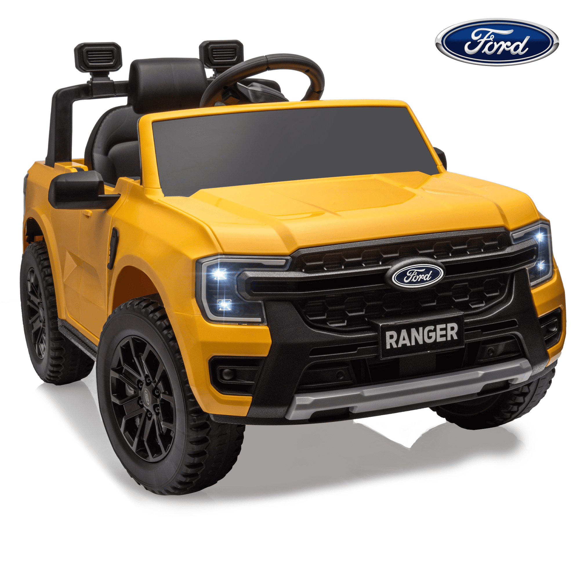 12V Powered Ride on Truck, Ford Ranger Ride on Toy Cars with Remote ...