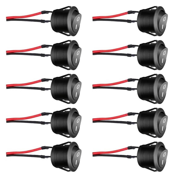 12V Push Button Switches Latching 23mm Pushbutton Switches with Prewired Waterproof ON Offs Switches Toggle Switches