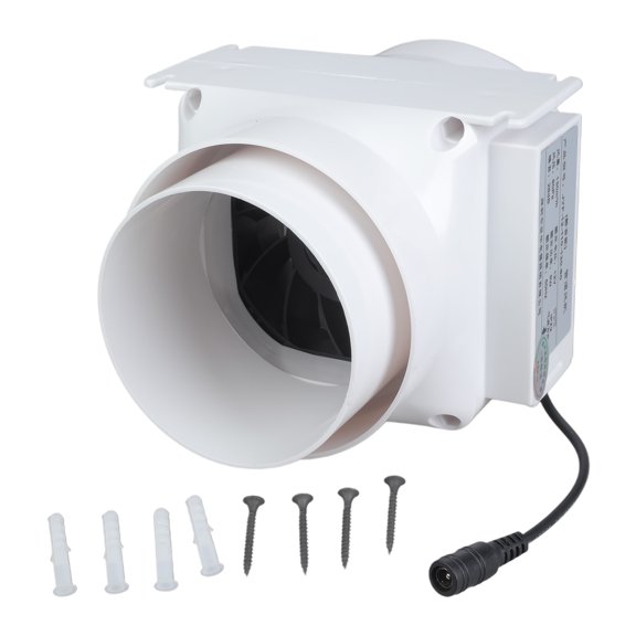 12V Quiet Inline Pipe Ventilation Exhaust Fan Suitable For Heating Cooling ome Garden Bathroom Extractor Ventilation