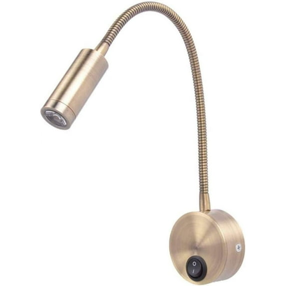 12V RV Boat Wall Lamp Flexible Gooseneck Touch Control Switch LED Reading Light