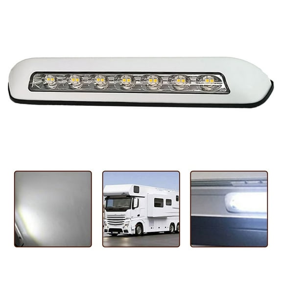 12V RV LED Awning Porch Light Waterproof Motorhome Caravan Van Camper Trailer Wall Lamps Light 6000K 8W White/warm White Led