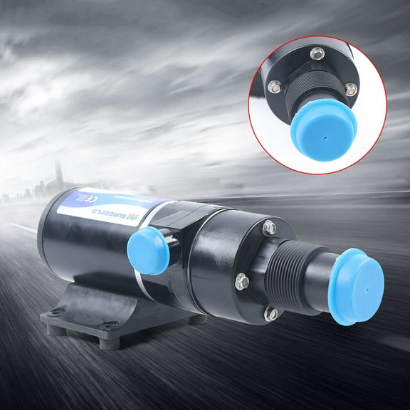 12V RV Macerator Pump 8.45 GPM, Portable RV Waste Pump with Stainless Steel Dual Blades, Self-Priming Sewage Pump for RV Black Water Tank, Camper Dump Pump Quiet Motor 2900 RPM