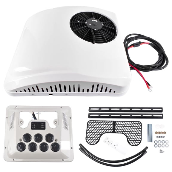 12V RV Rooftop Air Conditioner Unit - 8000BTU Cooling, 3400BTU Heating - EAC002.18.12.HC - R134A Refrigerant - Caravan, Trailer, Motorhome, Truck & RV Compatible