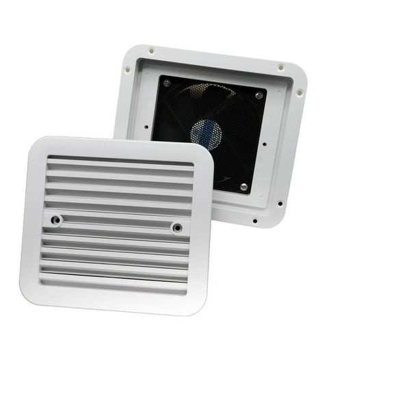 12V RV White Side Air Vent Ventilation Exhaust Fan Silent Wind For Trailer Caravan Motorhome Boat Marine Yacht Car Accessories ,Easy to Install