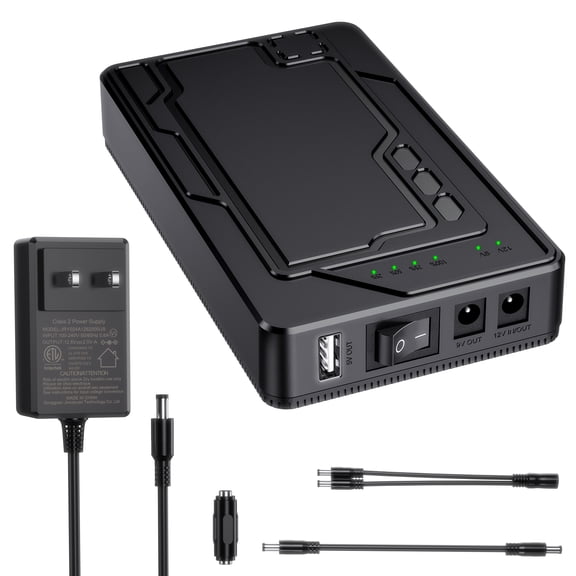 12V Rechargeable Battery Pack 4000mAh, Portable 5V/ 9V/12V Power Bank (12V 4000mAh / 9V 5300mAh / 5V 9600mAh) ,DC Output Lithium ion Battery Pack for LED Strip, CCTV Camera, Router, Breast Pump