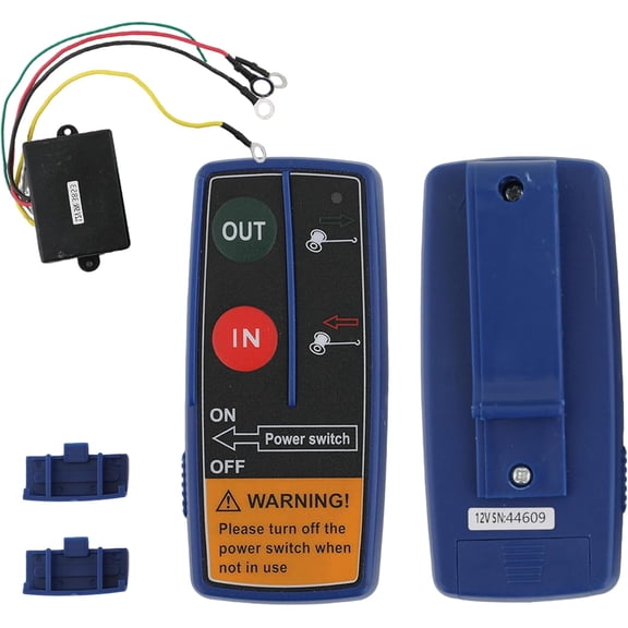 12V Recovery Wireless Winch Remote Control Handset Switch, 2pcs for Winches Up to 17,000lb, with Sealed Rubber Buttons & Chunky Side Switch
