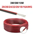 thumbnail image 1 of 12V Red Black Hookup Wire 2 Pin Automotive Flat Cable LED Extension Wires For Doorbell LED Ribbon Lamp Tape Lighting Speakers, 1 of 6
