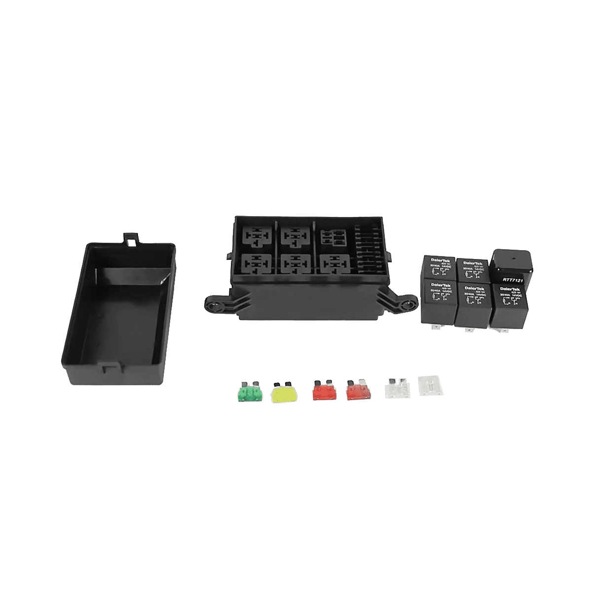 12V Relay Box 6 Way Universal Relay Fuse Box 6 Slots Relay Block ATC