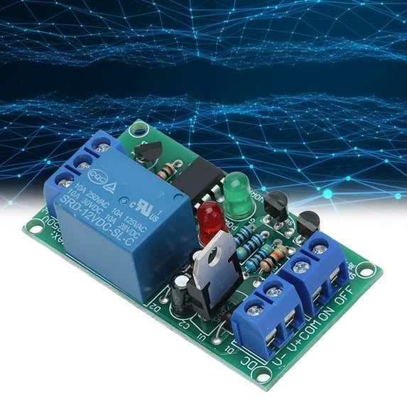 12V Relay Power Switch Module, 2,Button On/Off, Reverse Connection Protection