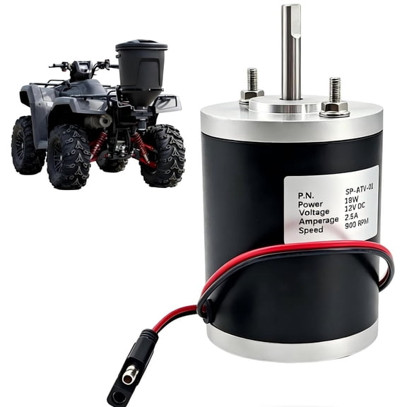 ATV Parts 12V D-Shaft Salt Spreader Motor 3000966 for Buyers SaltDogg ATVS15A UTVS16, 18W 900RPM 2.5A Continuous Duty Snow Ice Spreader Replacement