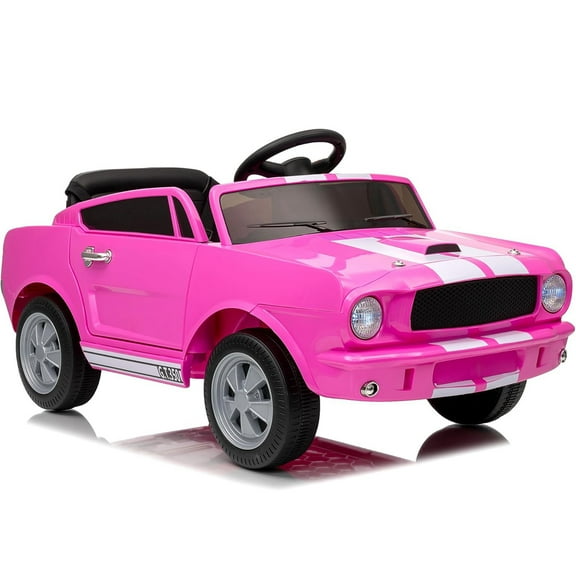 12V Ride on Car Battery Powered Ride On Toy for Toddlers with Remote Control, Electric Car for Kids, w/ Bluetooth, Shock Absorbers, Safety Belt, LED Lights, Music