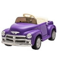 thumbnail image 1 of 12V Kids Ride-On Cars Licensed Chevrolet Electric Ride-On Sports Car Toy with Parents Remote Control Music LED Lights for Boys Girls Ages 3- 8 YO, Purple, 1 of 10