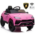 thumbnail image 1 of 12V Ride on Cars Gift for 3-5 Years Old Boys Girls, Kids Lamborghini Ride on Toys with Remote, Power Ride on Truck for Kids, Pink Electric Vehicle Ride on Toys w/ LED Lights, MP3 Music, 1 of 8