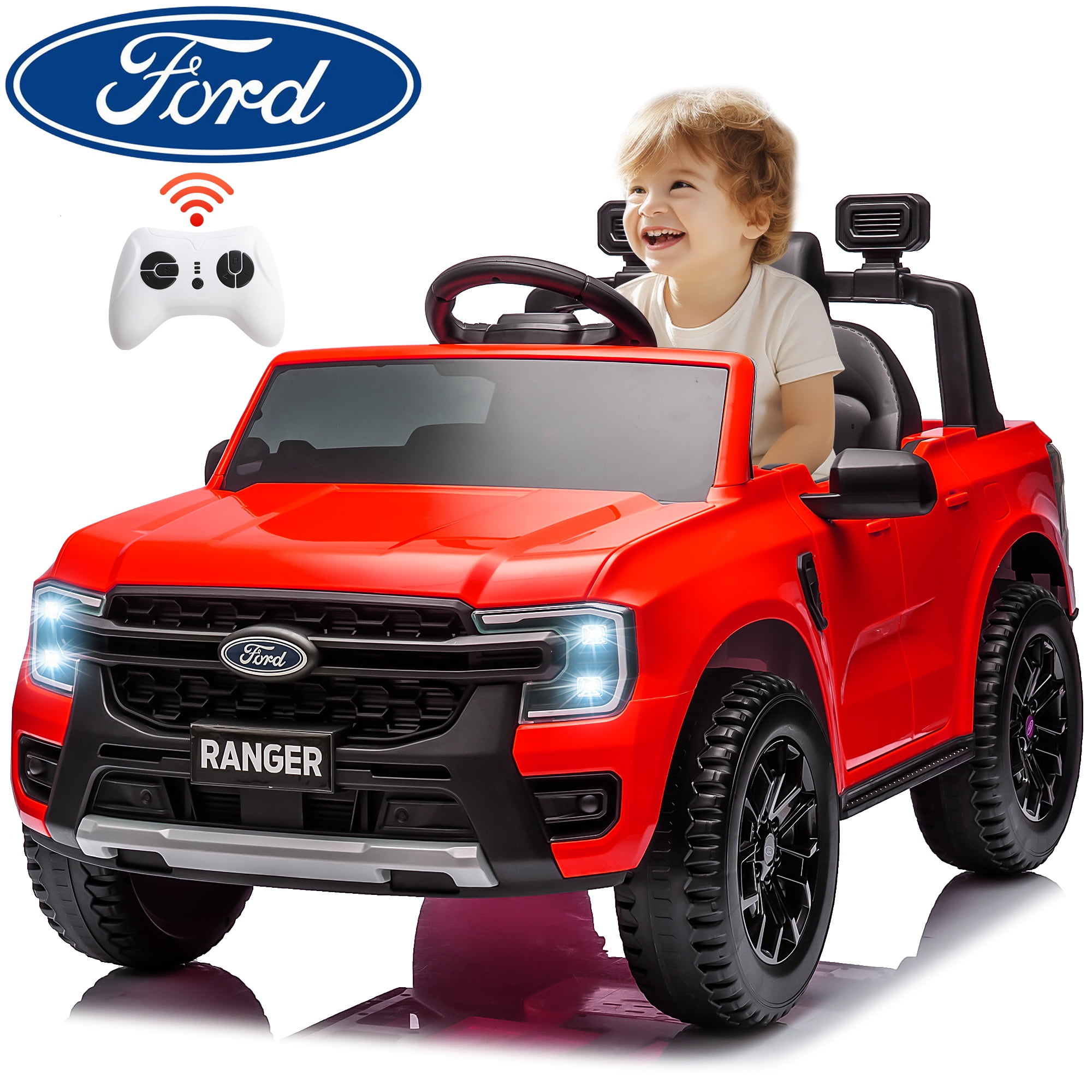 電動玩具 フォードレンジャー Ford Ranger 12V Kids Ride-On Car with Remote Control