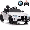 thumbnail image 1 of 12V Ride on Cars with Remote Control, Licensed BMW M4 Battery Powered Ride on Toys for Kids Boys Girls Gifts, Kids Electric Cars Vehicle with Music, Bluetooth, Story, USB/MP3 Port, LED Light, White, 1 of 7