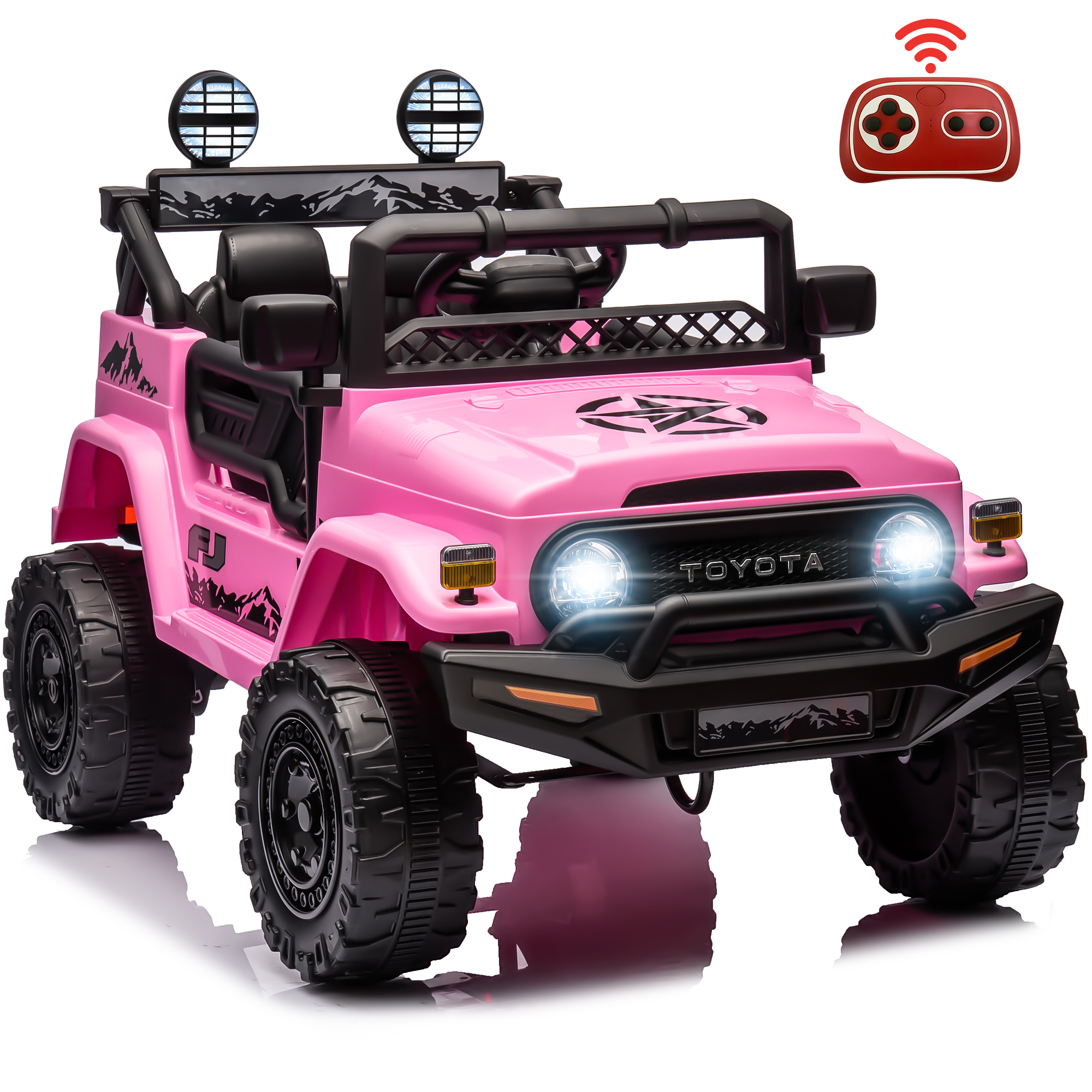 Toyota FJ Cruiser 12V Kids Ride on Car with Remote Control, Bluetooth ...