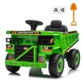 thumbnail image 1 of 12V Ride On Dump Truck Kids Ride On Car for Kids, Battery Powered Electric Car with Remote Control, Electric Dump Bed, Wear-Resistant Tires, 4 Wheels Tractor Ride On Toys, Green, 1 of 7