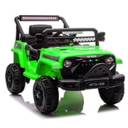 12V Ride on Electric Truck Car for Kids, 12V Kids Electric Vehicles w/ Remote Control, Four-wheel suspension, USB, Bluetooth, Power display, lights, Battery Powered Ride on Toys for Boys GirlsGreen