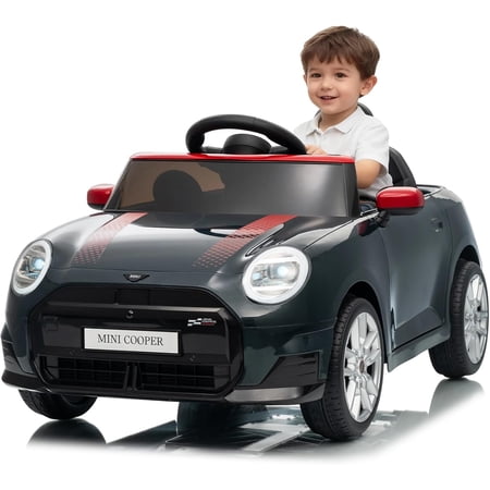 12V Ride On Car Remote Control 3-Speed 1-3 mph LED Lights and Horn - Battery Powered Electric Toy for Indoor/Outdoor