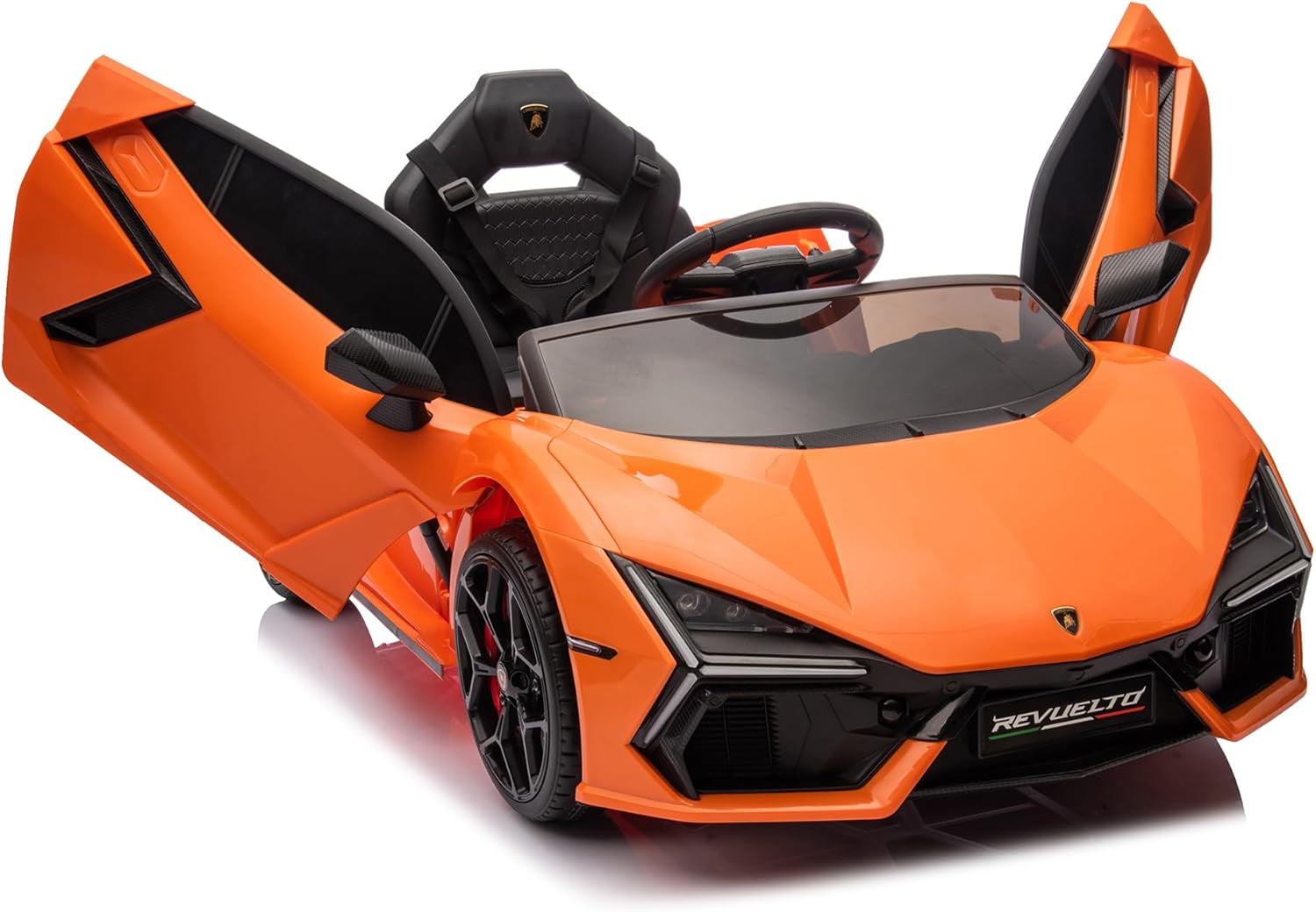 12V Orange Licensed Lamborghini Revuelto Kids Ride-On Car