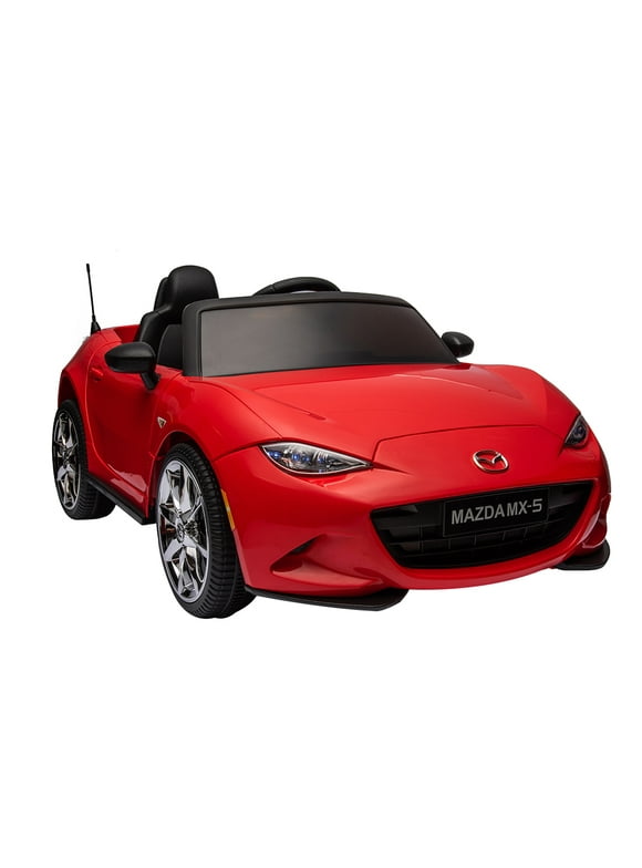 12V Ride On Powered Wheels Car Mazda Licensed MX-5 Electric Car for Kids w/ Parental Remote Control LED Lights Bluetooth Music