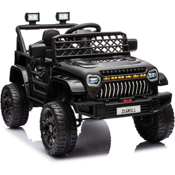 12V Ride-On Truck Car | Battery-Powered Electric Vehicle with Remote Control, Spring Suspension & LED Lights