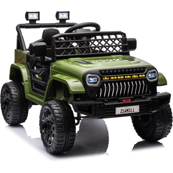 12V Ride-On Truck Car | Battery-Powered Electric Vehicle with Remote Control, Spring Suspension & LED Lights