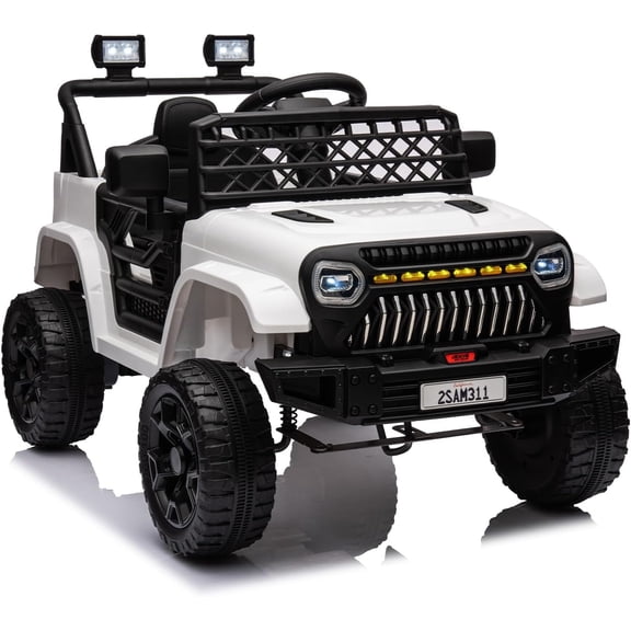 12V Ride-On Truck Car | Battery-Powered Electric Vehicle with Remote Control, Spring Suspension & LED Lights