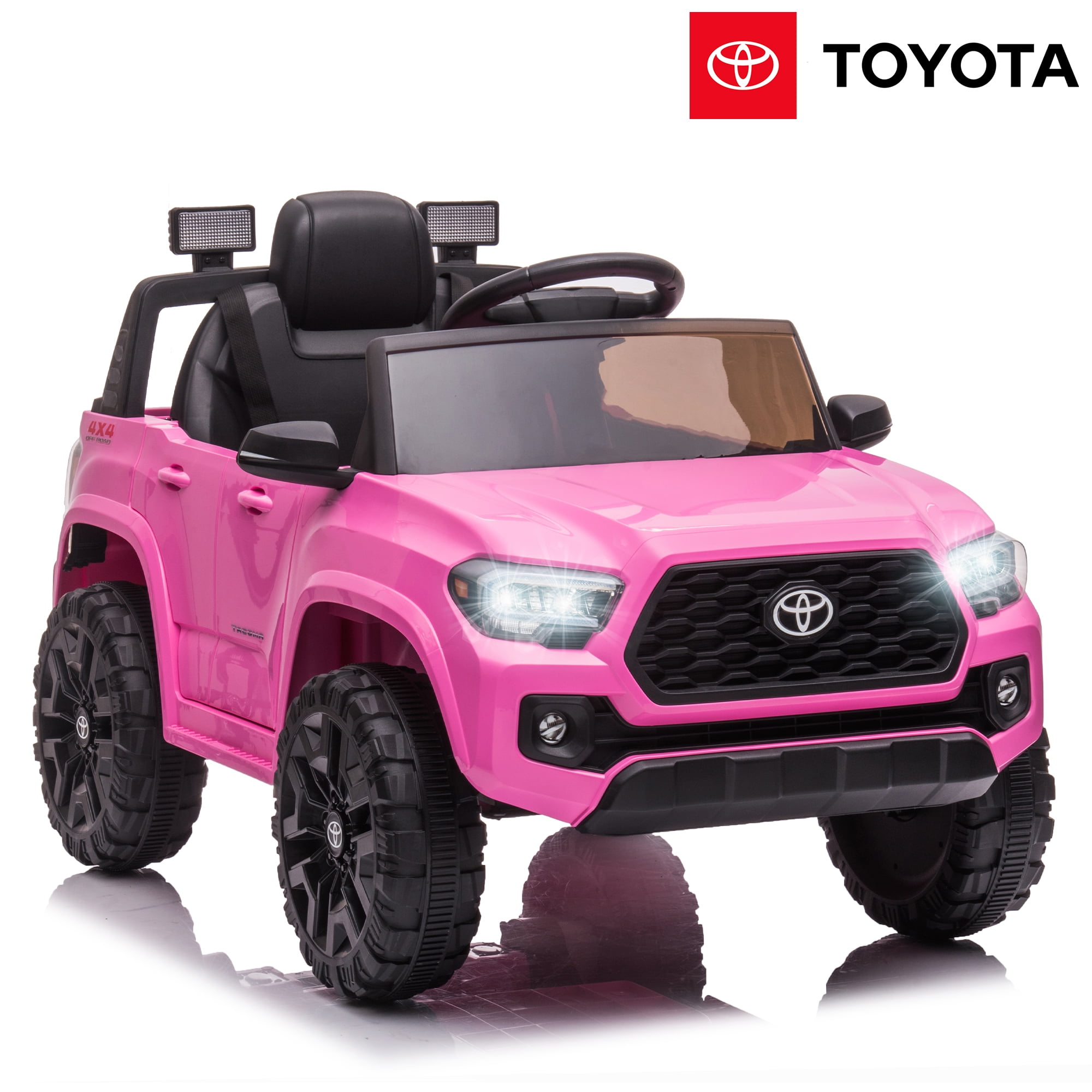 Pink Toyota Tacoma 4WD Ride on Truck Car Juguete con Batería con Control  Remoto para Edades 3-5