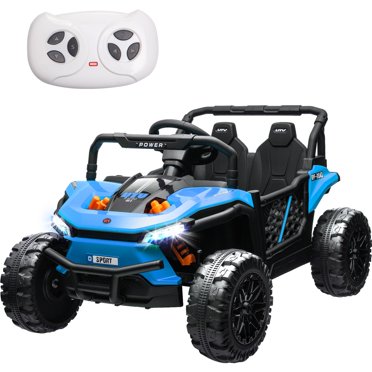 HEIMILI 12V Kids Ride-On UTV With Remote - White, Bluetooth, LED Lights, Ages 1-5