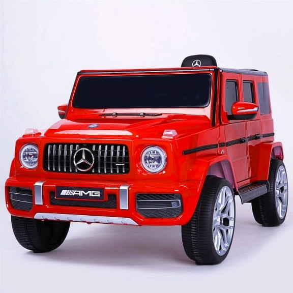 12V Ride on Toys for Kids, Licensed Mercedes G63 Ride on Cars with Remote Control, Spring Suspension, 3 Speeds, Led Light - Red