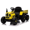 thumbnail image 1 of 12V Ride on Tractor with Trailer, 3 Speed Adjustable Battery Powered Electric Tractor with Remote Control MP3 LED Light, 1 of 8