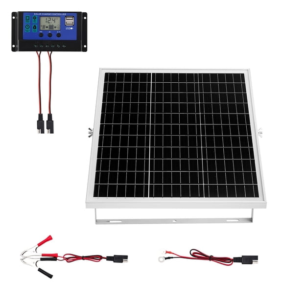 12V Solar Battery Charger Maintainer,25W MPPT Solar Panel with Waterproof IP67&Adjustable Bracket for Car,Boat,RV,Motorcycle