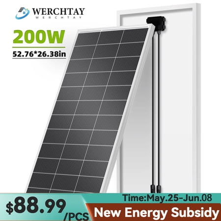 12V Solar Panel 200W Kit Home Battery Power Solar System Off-Grid RV Boat Campin