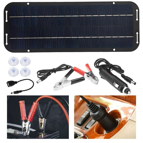 12V Solar Panel Kit Ip65 Waterproof Trickle Battery Charger Powered For Car Rv