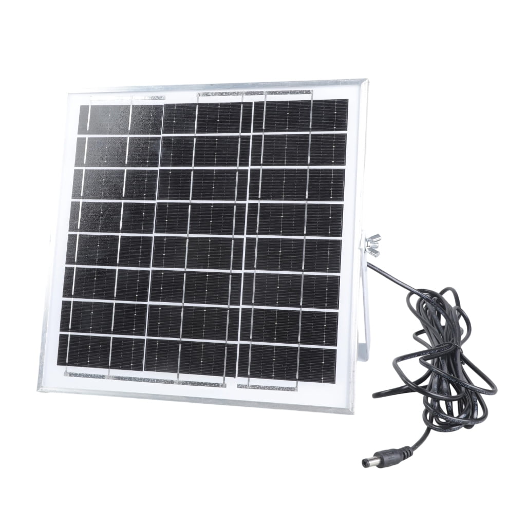 12V 0.66A Solar Panel With 15.60ft Output Cable and DC5.2x2.1mm Plug for Ventilation Fan Security Cameras PowerBanks