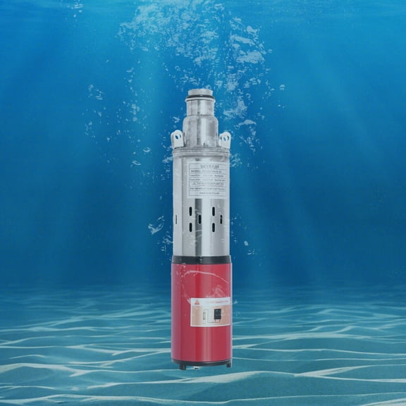 12V Solar Submersible Pump Deep Well Water DC Pump Stainless Steel 1500L/H US