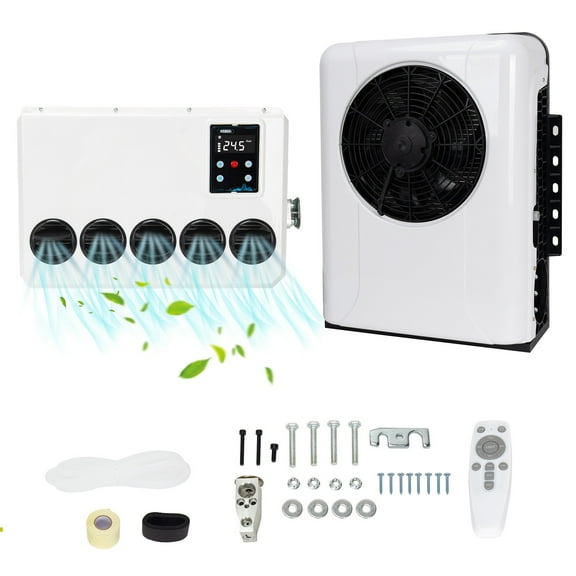 12V Split A/C Kit Car Air Conditioner Fit for Cab Truck Bus RV Caravan 12000 BTU