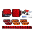 12V Square LED Trailer Light Kit,Submersible IP68 LED Stop Turn Tail