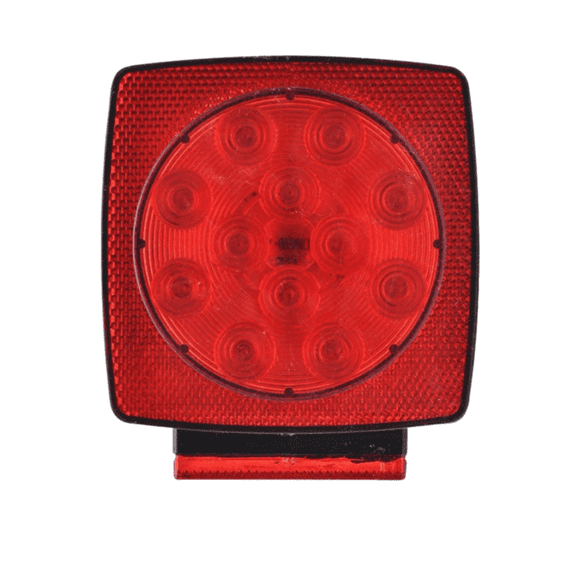 12V Square LED Trailer Tail Light , Waterproof Marine Grade Rear Lamp, Universal Replacement for Boat, Yacht, Trailer, Truck, RV, High Brightness Stop Turn Signal Light