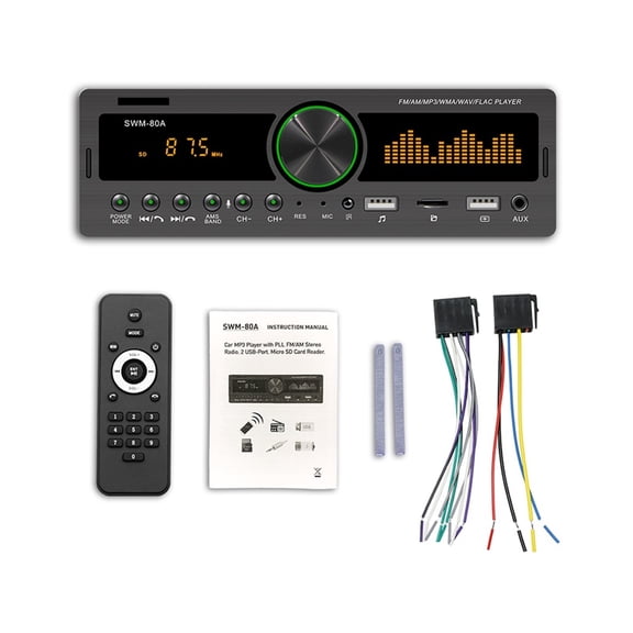 12V Stereo Car Radio Digital Bluetooth Handsfree Car MP3 Player 60Wx4 FM Audio Kit USB/SD 3.5mm AUX Input Bluetooth Finde ,Multi-Transmission