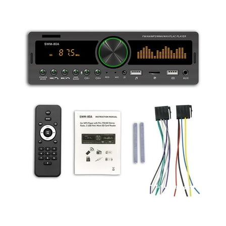 12V Stereo Car Radio Digital Bluetooth Handsfree Car MP3 Player 60Wx4 FM Audio Kit USB/SD 3.5mm AUX Input Bluetooth Finde ,Stereo Loud Volume