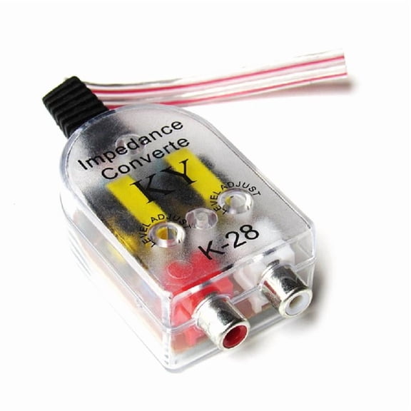 12V Stereo Impedance Converter High-Low Line Car Stereo Filter 2 Channel