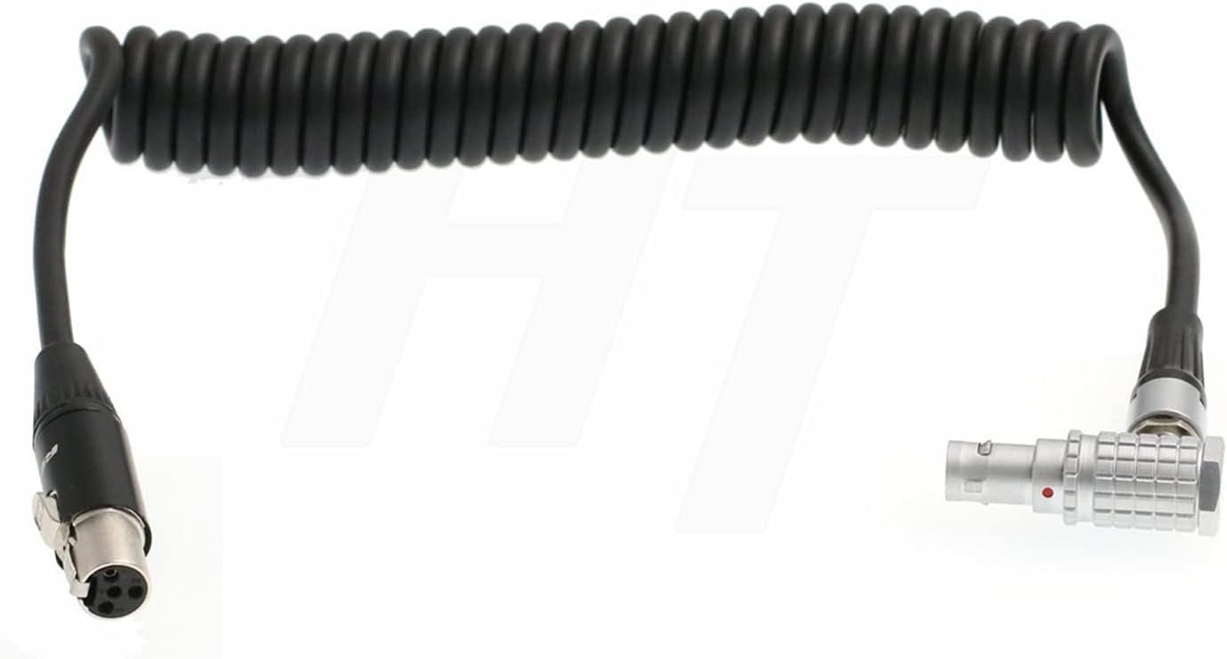 Stromkabel V-Mount Zu TA4F – Für TVLogic Alphatron EVF Und Monitore | D-Tap Auf Mini XLR 4-Pin | 1 Meter Länge | Ideal Für Film- Und Videoprofis