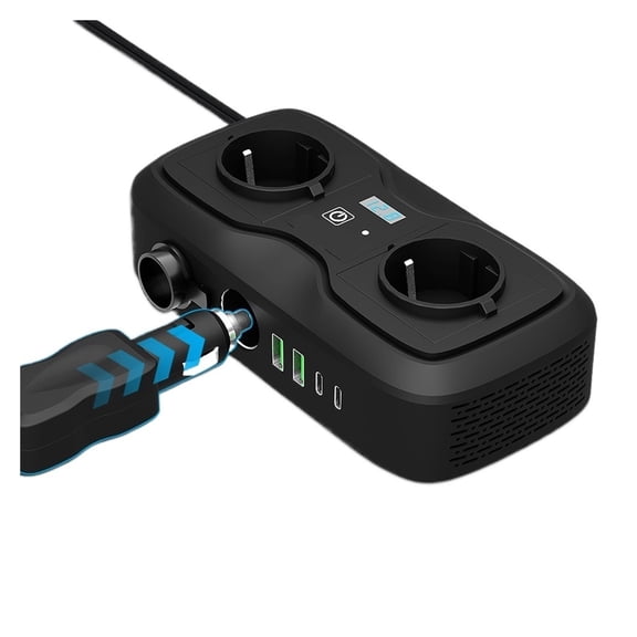 12V To 400W Peak LED Display Sockets Power Inverter Car Power Inverter Adapter Converter With 3.6A ,Protect Your Appliances