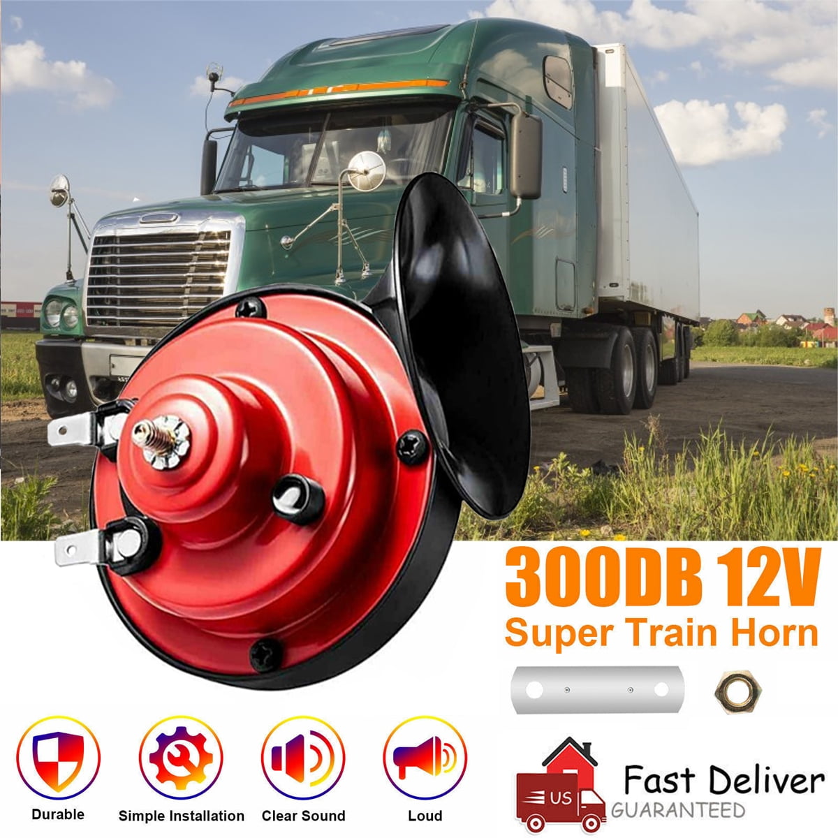 300DB Universal Super Train Horn For Trucks SUV Car Boat - Foto 12