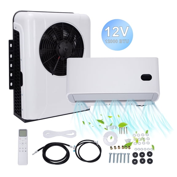 12V Truck Air Conditioner Split Car Cab RV AC Unit Fit Bus Caravan 12000 BTU A/C
